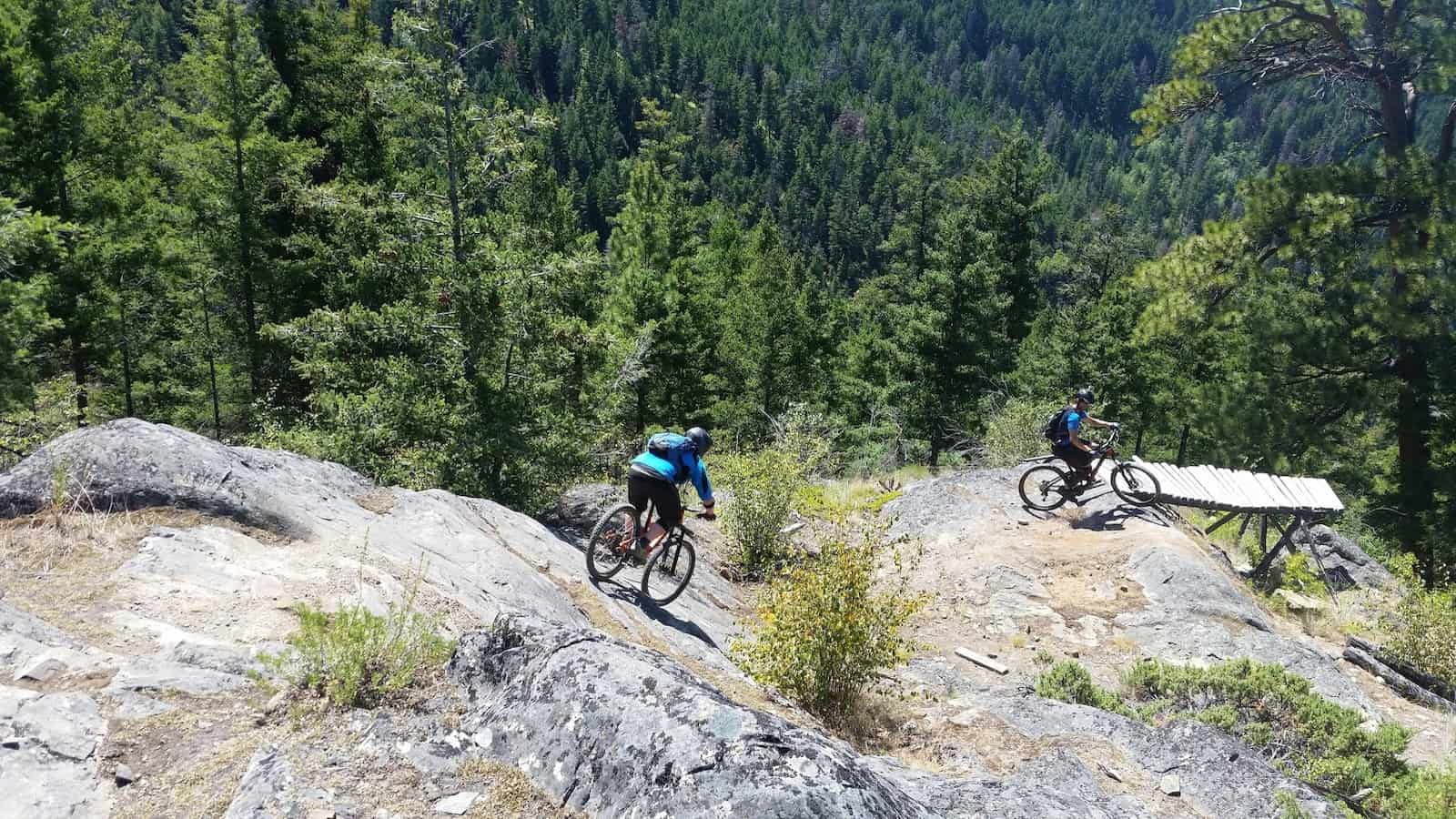 Things to do in Merritt BC Canada- Ridge trail the slab off camber rock 