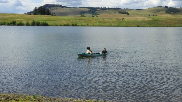 Kayaking Lundbom Lake in Merritt BC