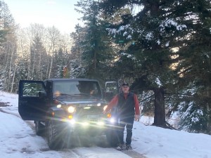 Jeep in Merritt winter