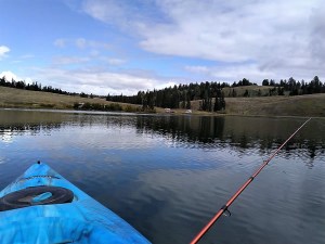 Kayaking Merritt Lakes. 